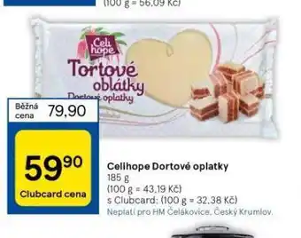 Tesco Celihope dortové oplatky nabídka