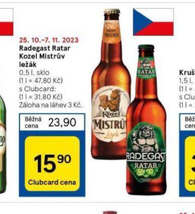 Tesco Velkopopovický kozel mistrův ležák nabídka