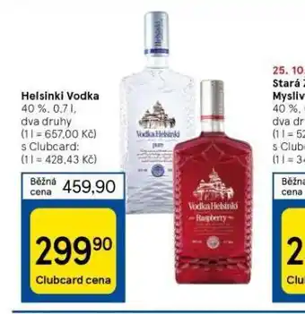 Tesco Helsinki vodka nabídka