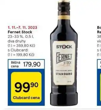 Tesco Fernet stock nabídka