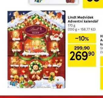 Tesco Lindt medvídek adventní kalendář nabídka