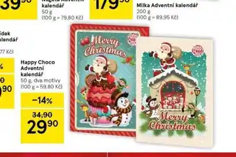 Tesco Happy choco adventní kalendář nabídka