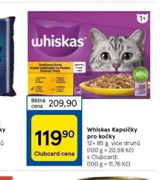 Tesco Whiskas kapsičky pro kočky nabídka