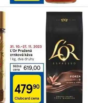 Tesco L´or pražená zrnková káva nabídka