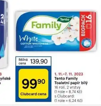 Tesco Tento family toaletní papír nabídka