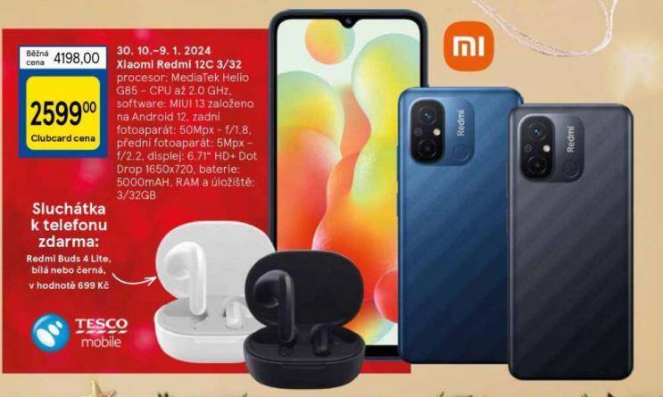 Tesco Android chytrý telefon xiaomi nabídka