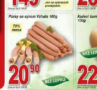 Hruška Párky se sýrem nabídka