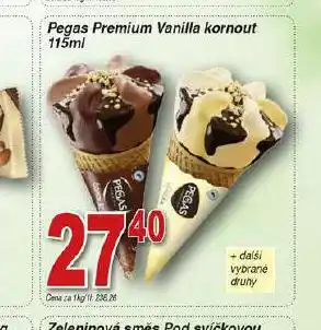 Hruška Pegas premium vanilla kornout nabídka
