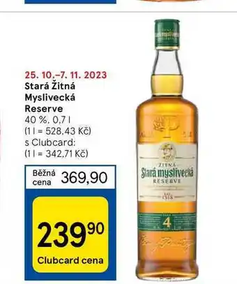 Tesco Stará žitná myslivecká reserve 40 %, 0.7 l nabídka