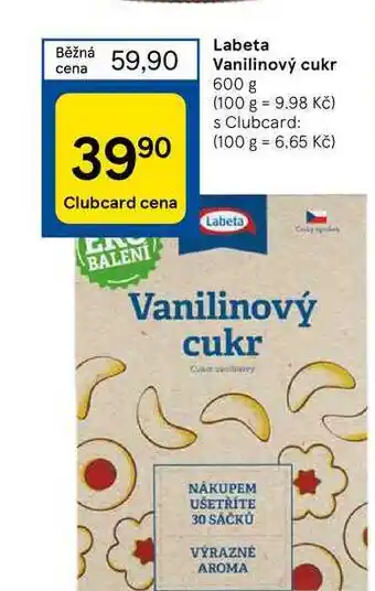 Tesco Labeta vanilinový cukr 600 g nabídka