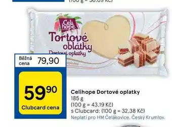 Tesco Celihope dortové oplatky 185 g nabídka