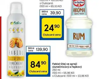 Tesco Fabiol olej ve spreji slunečnicový a řepkový 250 ml nabídka