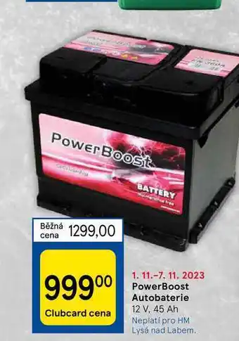 Tesco Powerboost autobaterie 12 v, 45 ah nabídka