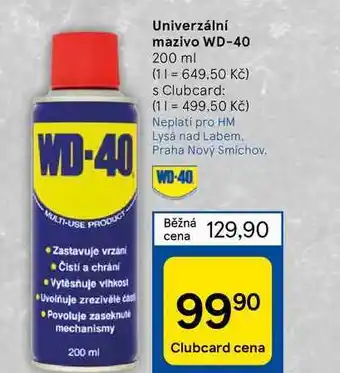 Tesco Univerzální mazivo wd-40 200 ml nabídka