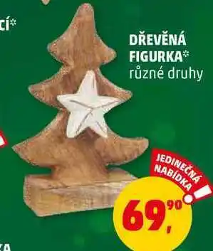 Penny Market A dřevěná figurka různé druhy, 1 ks nabídka