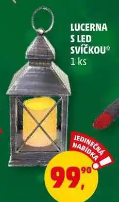 Penny Market Lucerna s led svíčkou, 1 ks nabídka