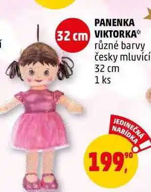 Penny Market Panenka viktorka různé barvy česky mluvící 32 cm, 1 ks nabídka