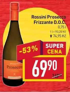 Billa Rossini prosecco frizzante d.o.c. 0,75l nabídka