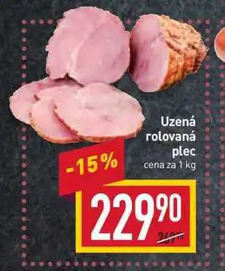 Billa Uzená rolovaná plec cena za 1 kg nabídka