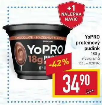 Billa Yopro proteinový pudink 180 g nabídka