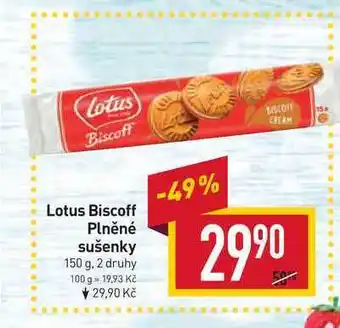 Billa Lotus biscoff plněné sušenky 150 g nabídka