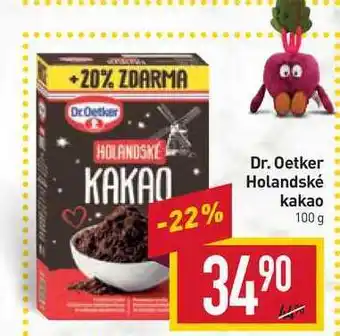 Billa Dr. oetker holandské kakao 100 g nabídka