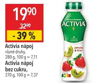 Globus Activia nápoj nabídka