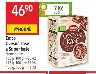 Globus Emco Ovesná kaše a Super kaše nabídka