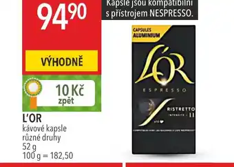 Globus L'OR kávové kapsle nabídka