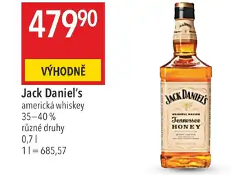 Globus Jack Daniel's americká whiskey nabídka
