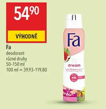 Globus Fa deodorant nabídka
