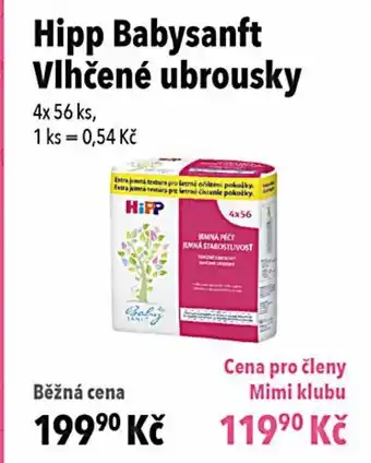 Globus Hipp Babysanft Vlhčené ubrousky nabídka