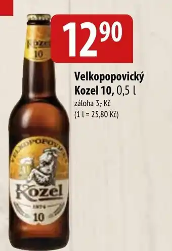 Bala Velkopopovický Kozel 10, 0,5 l. nabídka