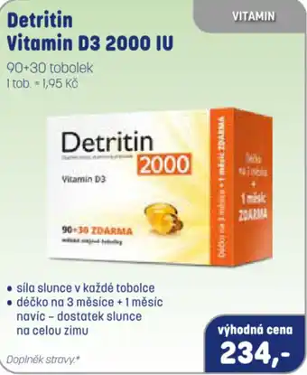 PharmaPoint Detritin Vitamin D3 2000 IU nabídka