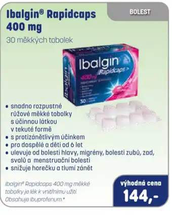 PharmaPoint Ibalgin Rapidcaps 400 mg nabídka