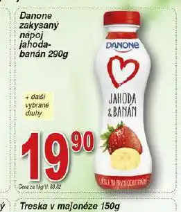 Hruška Danone zakysaný nápoj jahoda-banán nabídka