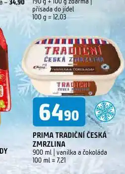 Terno Prima tradiční česká zmrzlina nabídka