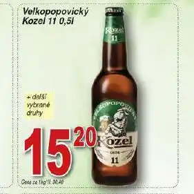 Hruška Pivo velkopopovický kozel 11 nabídka