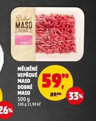 Penny Market Mělněné vepřové maso nabídka