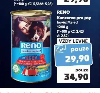 Kaufland Reno konzerva pro psy nabídka