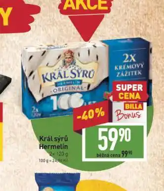 Billa Král sýrů hermelín nabídka