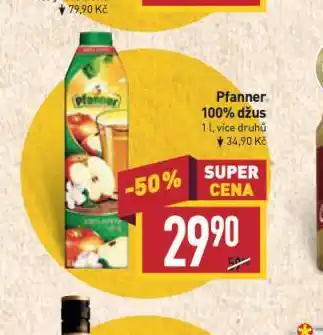 Billa Pfanner 100% džus nabídka