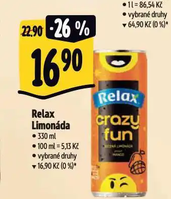 Albert Relax limonáda nabídka