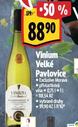 Albert Vinium velké pavlovice nabídka