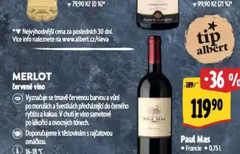 Albert Paul mas merlot nabídka