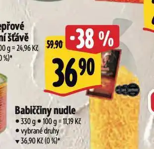 Albert Babiččiny nudle nabídka
