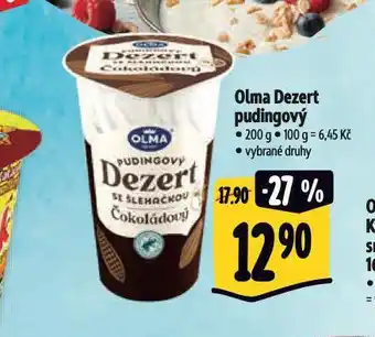 Albert Olma dezert pudingový nabídka