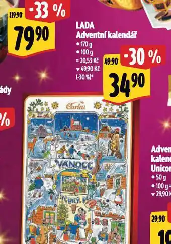 Albert Lada adventní kalendář nabídka
