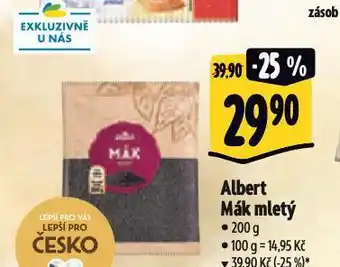 Albert Mák mletý nabídka