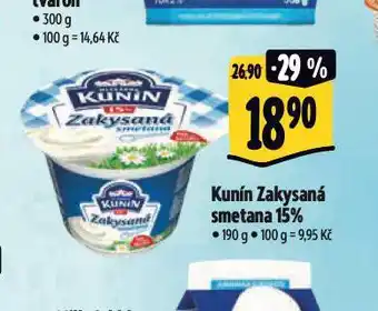 Albert Kunín zakysaná smetana nabídka